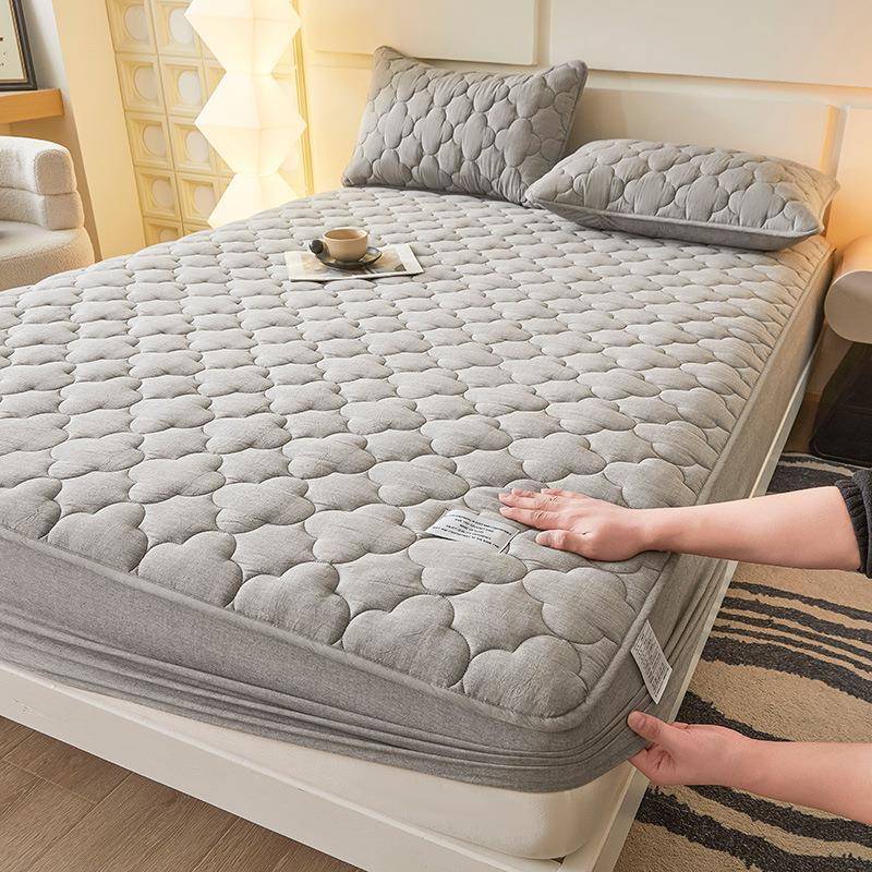 母婴级纯棉加床厚单笠隔尿垫床床罩463防滑防尘夹棉思褥单件席梦