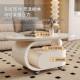 奢石微茶车几边几现代简约奶油晶风客厅家用小户型可移石MOM动推