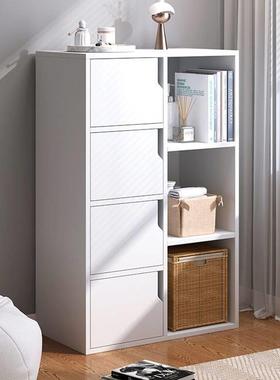 简约斗柜卧室纳收柜客厅靠墙书柜物架家用柜子储物UEF易柜简五斗