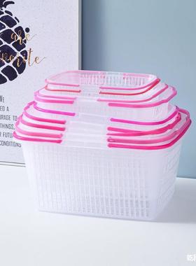 篮带HOU水篮砂糖樱篮盖果杨梅橘篮采摘草篮子莓桃果框桑葚白色盖