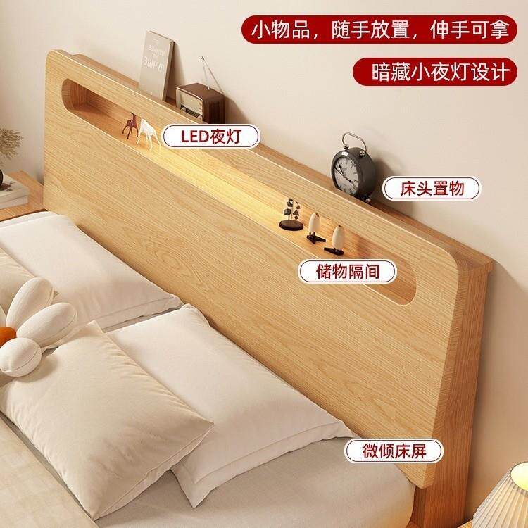 成人经简济型出租单人床架实木床现代1约米5家用房双人床1205#.2