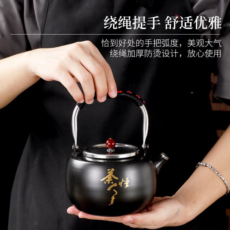 304锈钢电炉烧水壶泡茶壶加厚用电陶磁炉水不壶家户外烧水泡97009