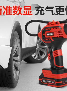 锐仕RUL汽S457HI6V车车载多功能自动充停锂电高压打气泵充气3套泵