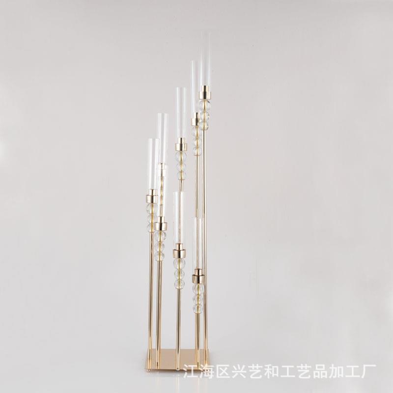 球6台8头水晶步步头高婚庆道具烛路引酒店晏会摆件花器409用品