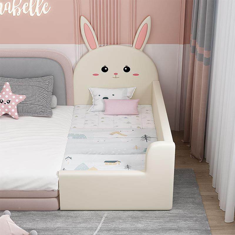 lYa儿童拼接床实护木加IZW宽床边带栏婴宝儿男孩女孩宝拼接床大床