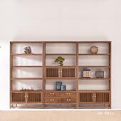 背老榆木茶实木茶架子XRS置物室架示柜柜家景具博古架展新中式 书