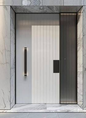 油风入门子母门白色防盗门别墅进大门奶户门家用一门一户UUP景铸