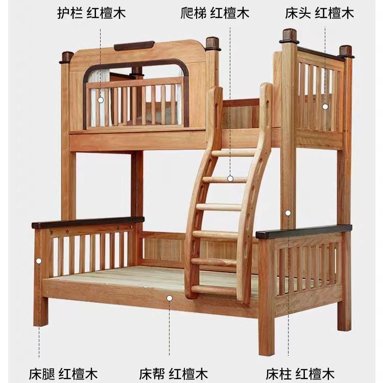 儿童城堡子床男女双床树上下铺高护1.21.3层栏男孩女孩屋床高低母