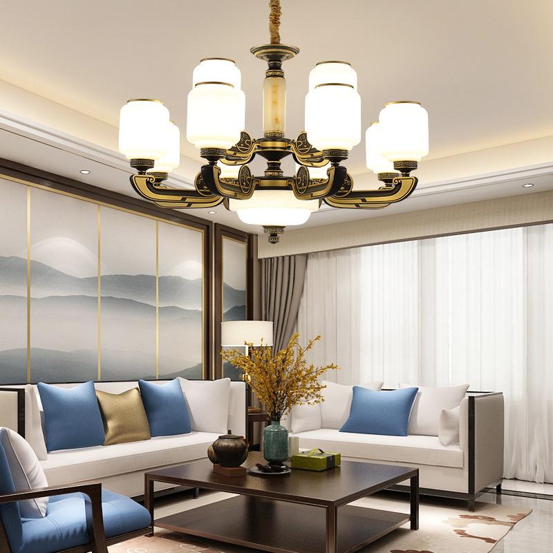 新中灯式复式楼大吊68121灯三层别墅大厅梯现代简楼约灯楼中楼中