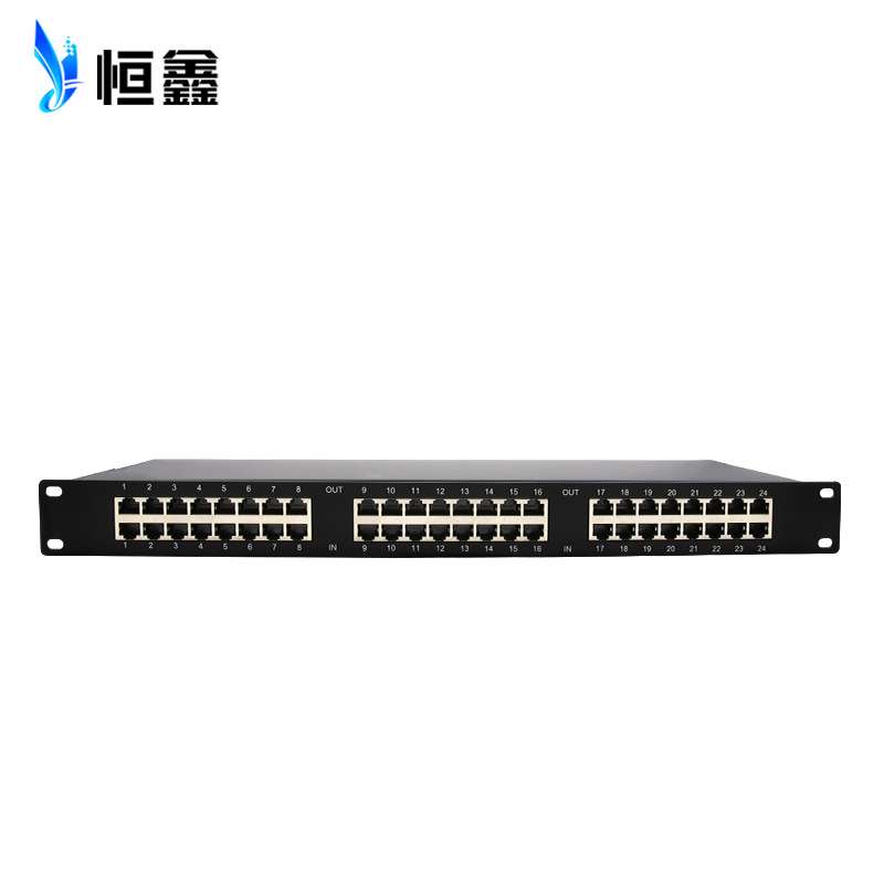 机架式24路千兆网络信号防雷器监控机房网络交换机POE信号避雷器