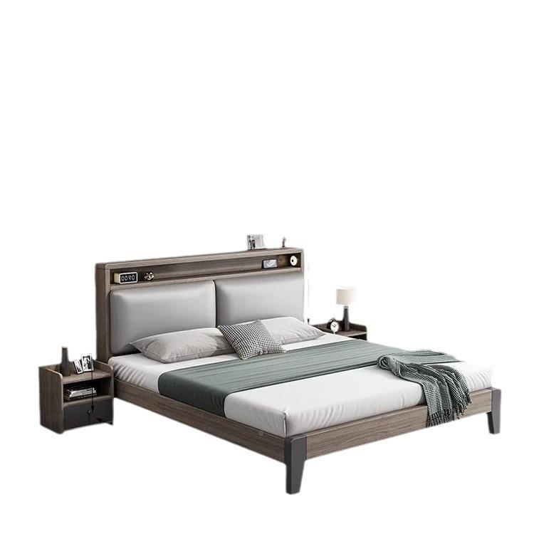 现简约实木床双人1.8x米卧家用代1.JRtM6ZN35米小主户型2民宿1.2m