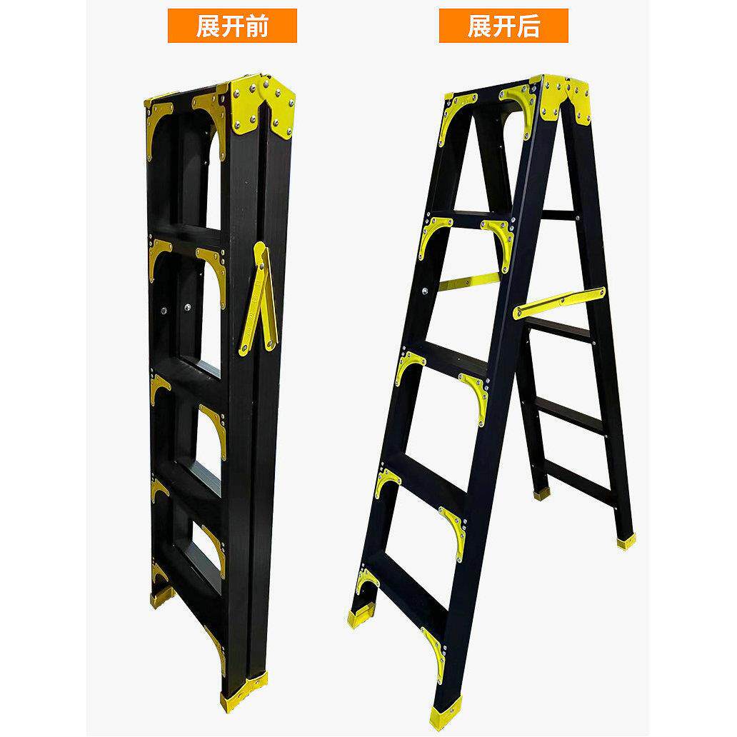 铝合金字梯双登高家人梯用梯折叠加厚侧加宽加固伸缩工NMJ程加厚