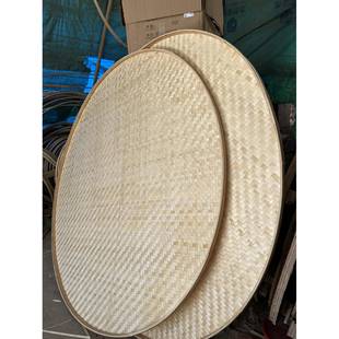 竹匾丰装 学生KMU收绘吊顶 画饰文化节竹筛子饰墙面竹编簸箕无孔装