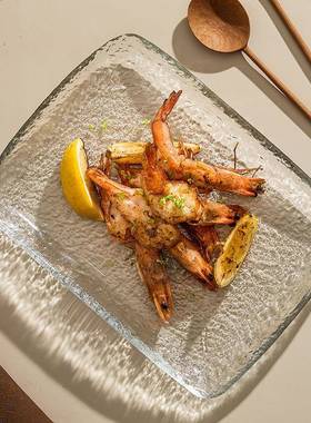 土耳其ARDA口CAM璃进玻盘子家用菜盘轻JBC奢店凉菜盘碟子酒餐盘商