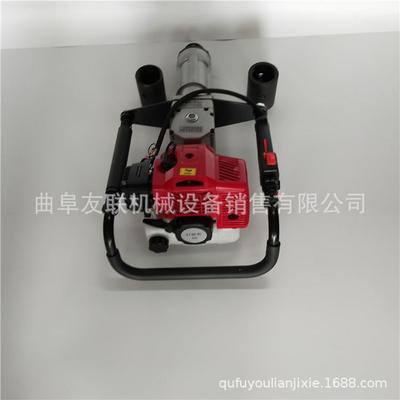 自带套两个筒打桩机无品牌/打手提式打钢管桩桩机便植捷式防汛桩