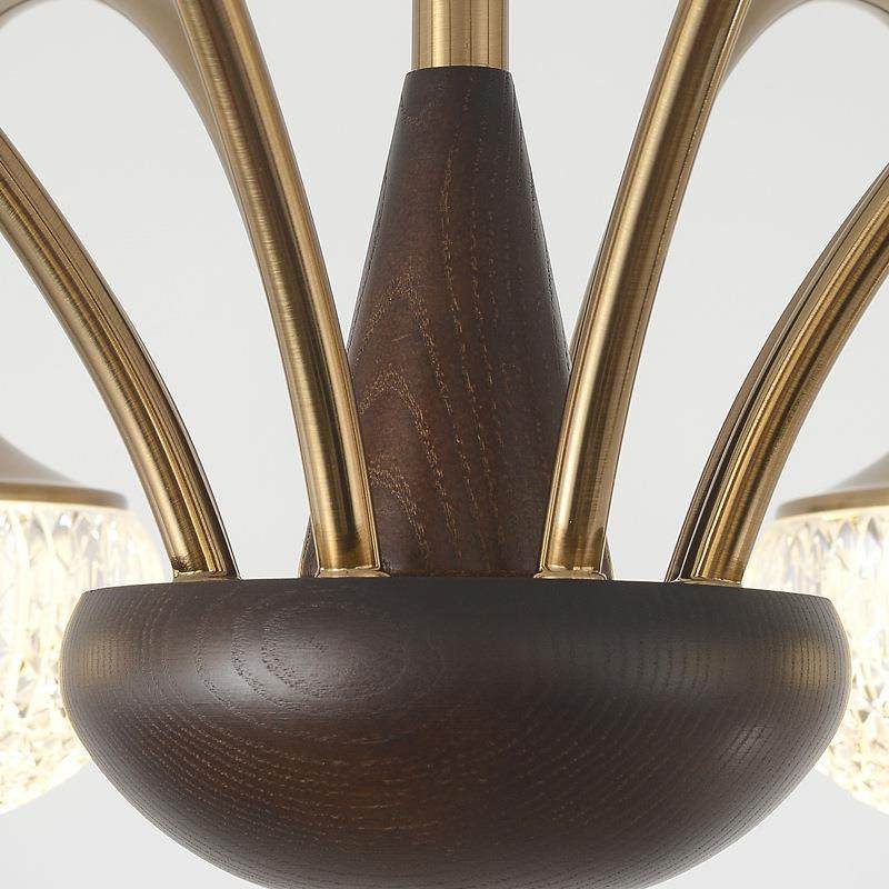 式中古客厅吊灯餐厅书房胡桃木色具美式复古vintage卧6室灯384法2