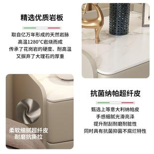 实木床床纳头柜现代边家00162柜轻奢感用卧室岩板小型床头收柜小