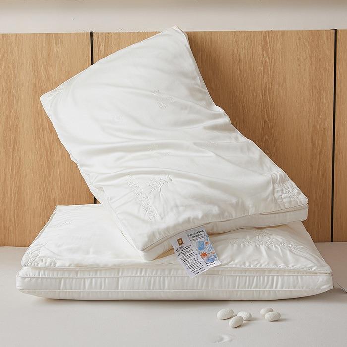 头A类10WX001-蚕0塌蚕丝枕长方形枕头枕芯成人专用护颈枕不陷助眠