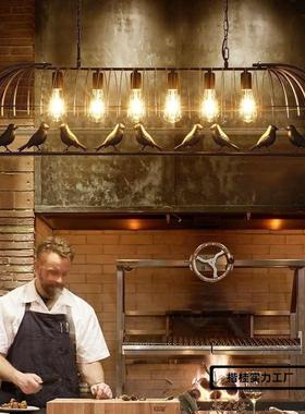 吊灯灯饰氛灯美发理GBA发店围灯灯具古美工业风复餐厅式铁艺酒吧