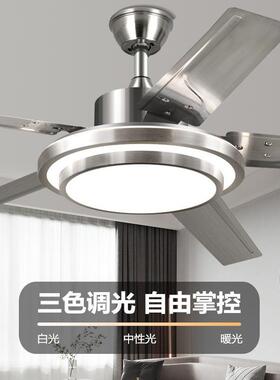 扇754铜线电机餐厅灯带厅风扇客一吊E体灯风扇灯带灯吊扇铁叶子LD