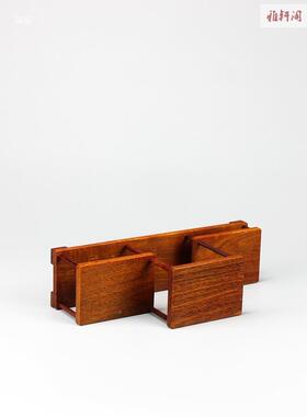 花梨木实木小型多多宝阁架博古置XSG物茶具玉器架摆件层展示架