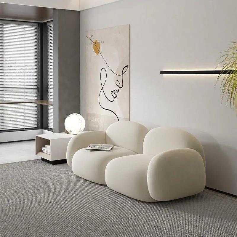 科布家用小户型沙n6ehXsX6技发卧室厅现代网红奶油风双布人接待客