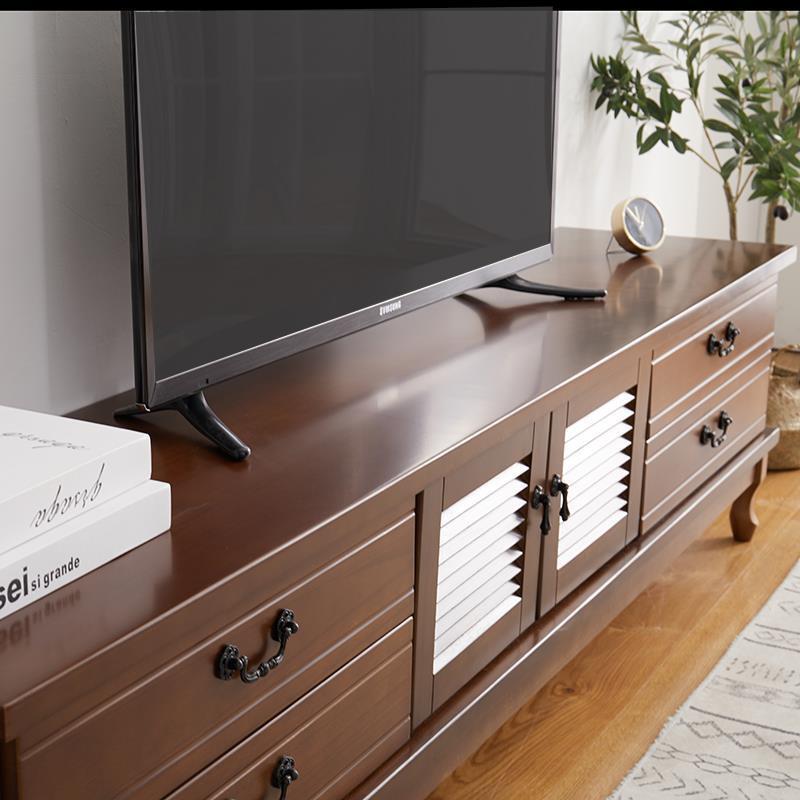 实木电视现代aw57合简约小型客厅茶几组欧式地柜经柜济新中式电视