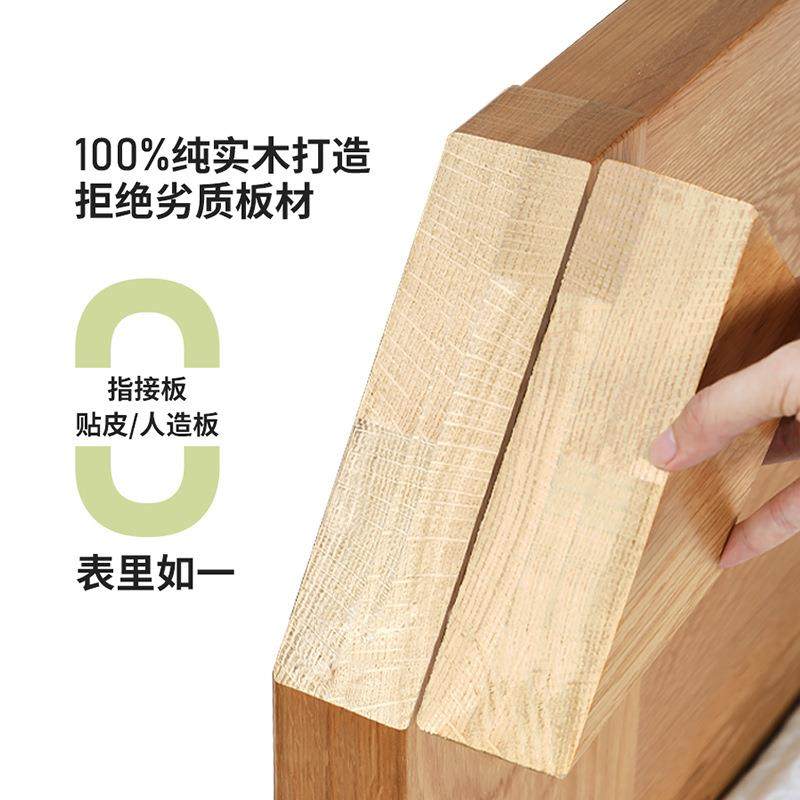 全实人木床现代简约主卧双床1.QTH5米小户型出租房用.家1单2m人床