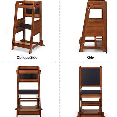 木质家用儿凳童凳实多用途45484登高梯椅可调节梯高度学习塔木凳