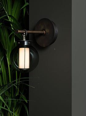 卧20新款中古室床头个性tb-67360新中式壁灯玻璃灯2复5古玄关走廊