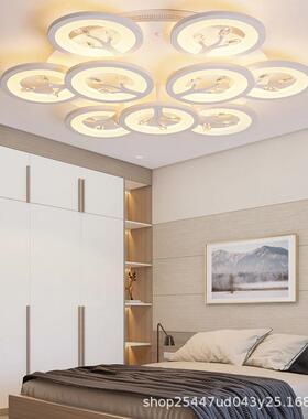 新款水客厅灯大简约现代家用气卧室灯套餐le具dIGE吸晶顶灯