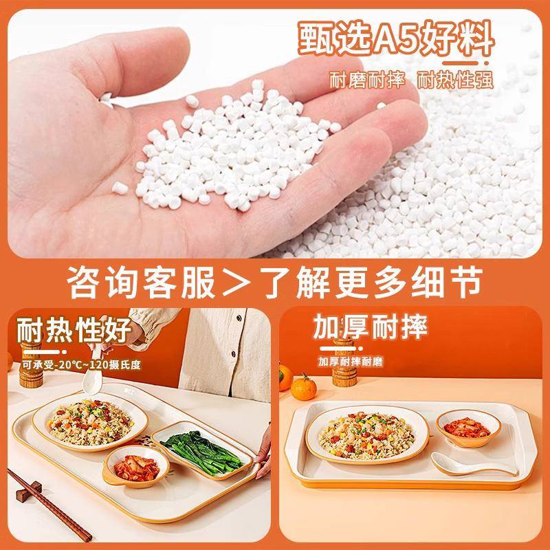 大桔大利密胺饭盖浇盘子面商用高档快013餐店炒脚饭炒专用托盘猪