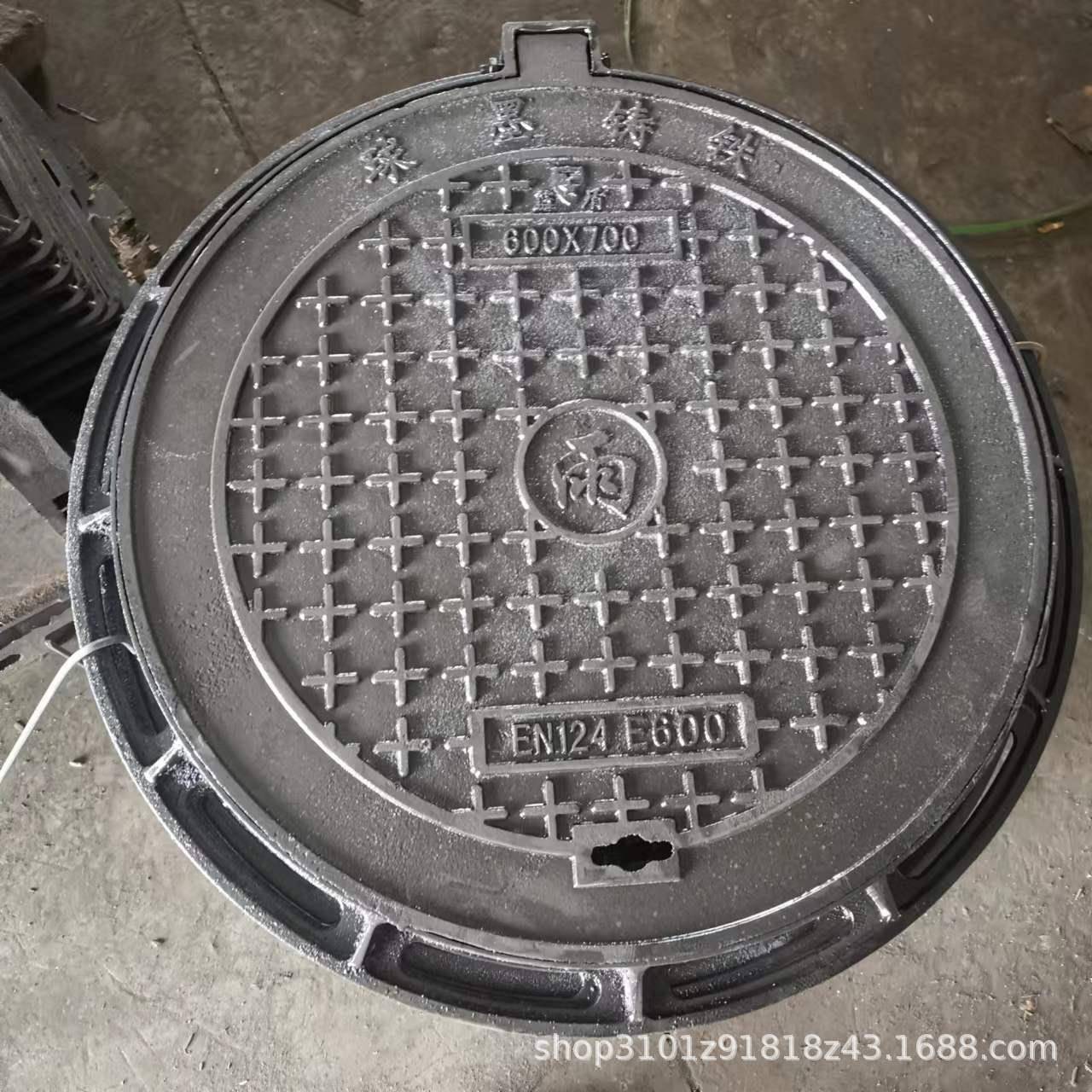 球墨铸铁井盖雨8EBB00圆形盖市政道路重污型井盖水井井盖下水道盖