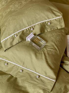 法式复古风花寝床软装具别RYW墅高端纯品棉提长绒棉四件套家纺米