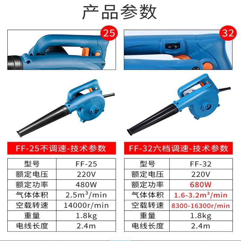 V电动吹风机吹吸灰尘机工业除尘器电吹风鼓风机电动工具东城