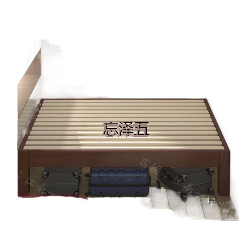 PCGS实木榻榻米排骨架床架无床头的床现做床任意尺寸民宿无靠背床