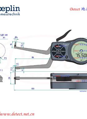德国K内ROEPLIN三点式电测子卡L255P3规L255P3三点量孔沟槽G255P3
