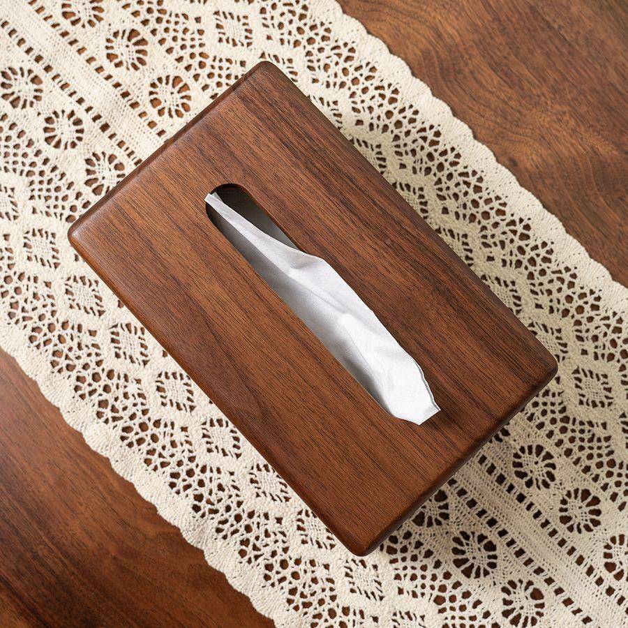 实木榫卯纸结构巾抽纸盒新中式胡桃纸巾WLJ盒家用客厅餐厅餐纸抽