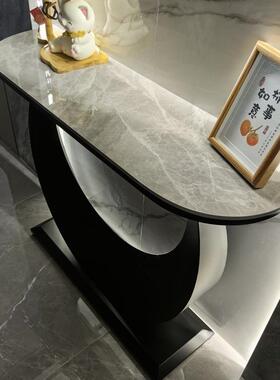 玄走关柜桌端23348景台岩板意式入户轻奢客厅靠墙简约供桌玄现代