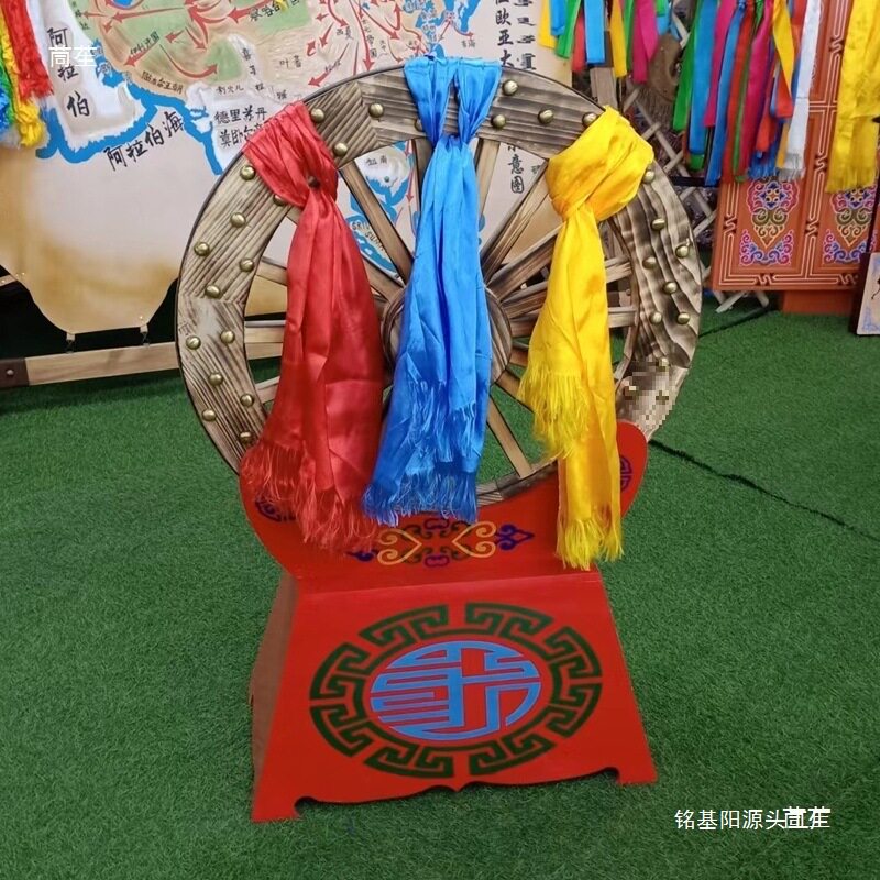 蒙古婚礼勒勒车轱辘仿古模型蒙古族特色婚庆装饰品摆设实木车轮