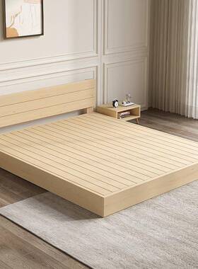 全实木XVZ架床榻榻租米床子现代简约出房用落地排架骨经济型地台