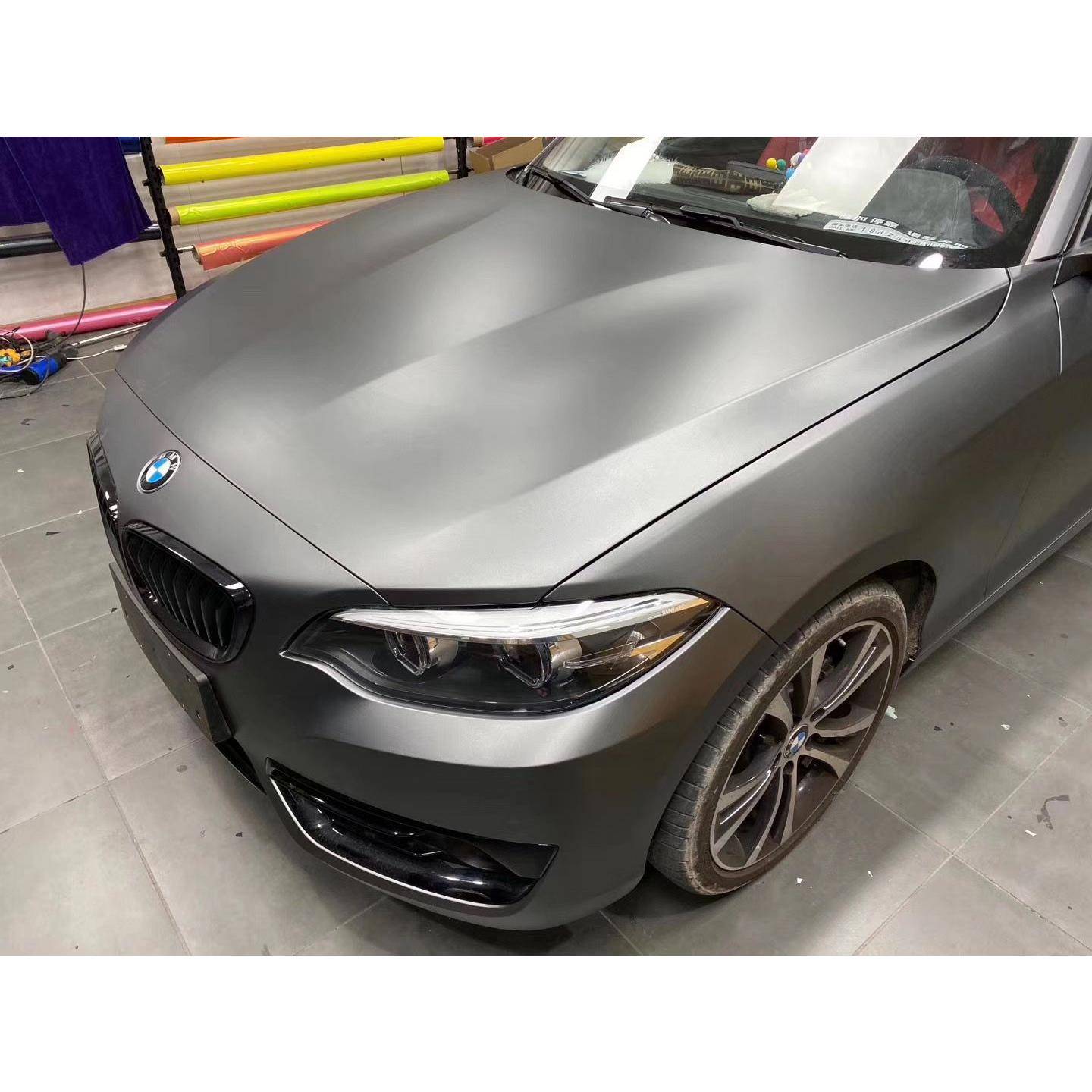 亚面珍珠战属灰LZ-775车身贴雾面斗灰车身灰改色贴膜哑金面金属汽