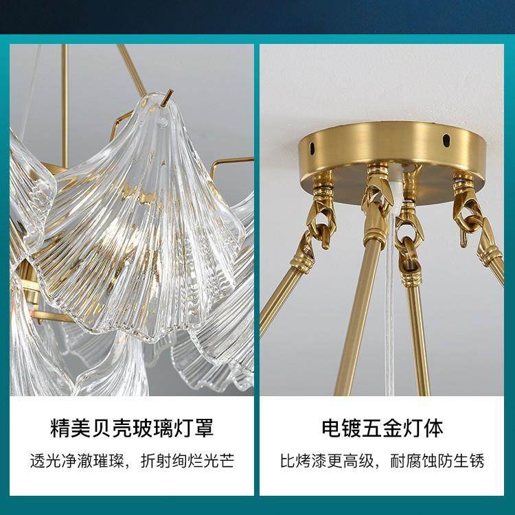 法式后现代简约SDQS8350网爆轻奢玻璃房水晶吊款灯主卧室客厅餐厅,家装灯饰光源,智能吊灯,淘宝优惠券,粉丝福利购,淘宝优惠卷