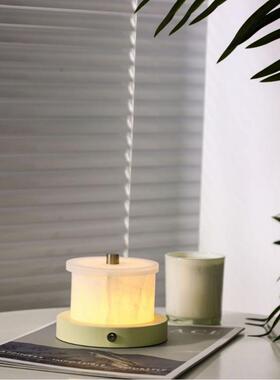 极简设计感天然云D石电三色调T634节几LE灯床头充柜台灯样板间边