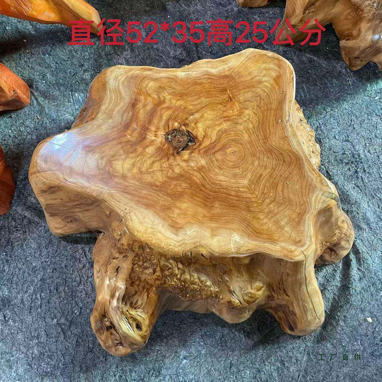 奇石底天座然原木无品牌/树根根座木雕桩花盆鱼缸底底座木头茶桌