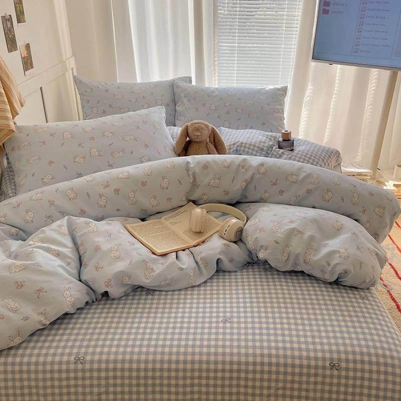 新套款小清新LVR四件套卡通套可宿爱被学生舍三件床上用品