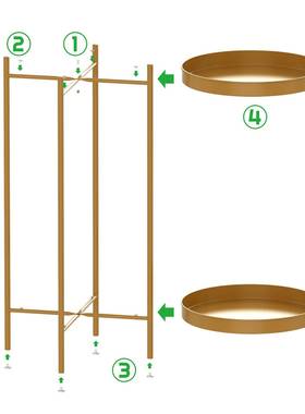 金色客厅简花架花架子约绿萝多落地式轻ZOM奢物层置架室内花盆架