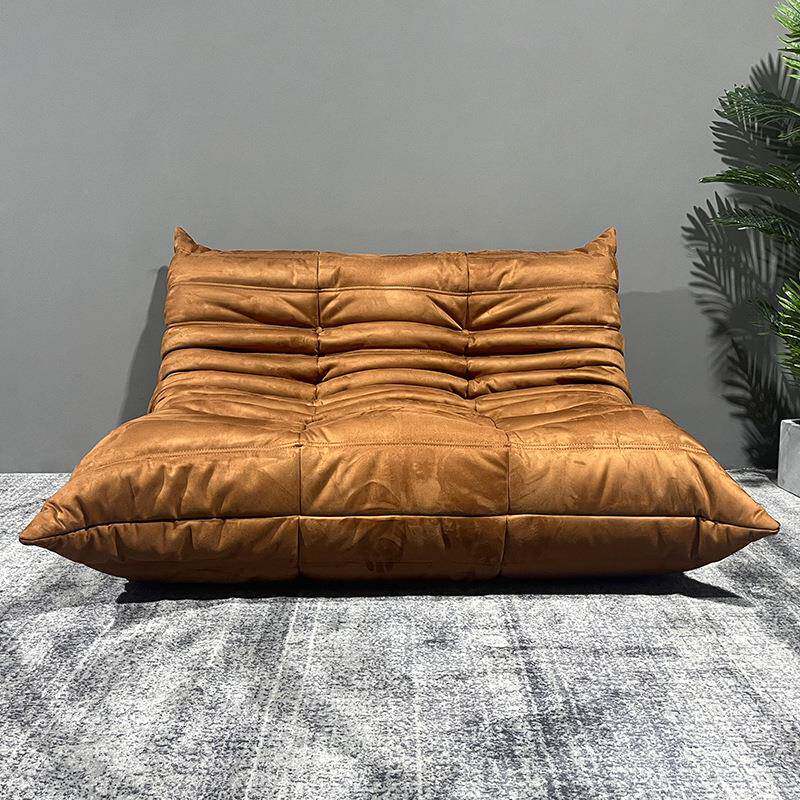 懒榻沙发榻米现人代简约客毛毛虫网厅红卧室单人椅设计师沙KC发椅