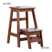 实木折多叠梯凳登子家用高板凳高功梯能厨房椅子创意两用换395麦