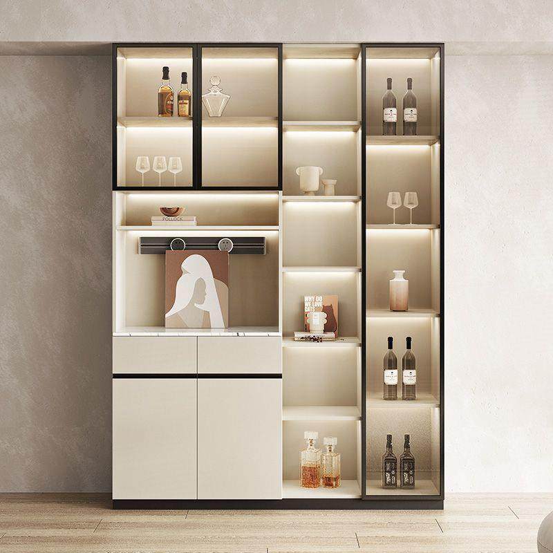 轻41151奢岩板餐柜边一体靠墙高实木家用酒柜代简约厨房储物柜现,住宅家具,餐边柜,淘宝优惠券,粉丝福利购,淘宝优惠卷
